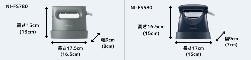 NI-FS580はNI-FS780のサイズ比較